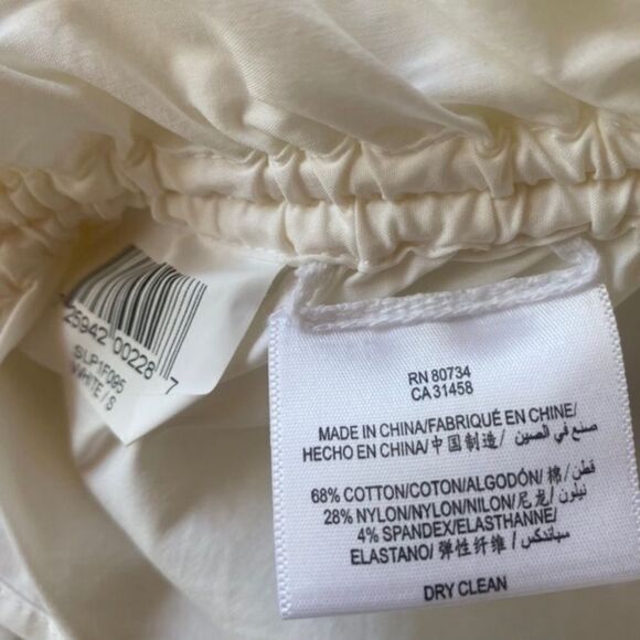 BCBG Max Azria White Button Down Shirt Women’s Small Tie Detail - Picture 6 of 6